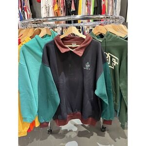 Vintage 1995 Pine Hills TWA Day Color Block Quarterzip Golf Sweatshirt XL USA